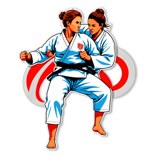 Cattura l'Energia del Judo: L'Intensità e la Tecnica di Nathalie Moellhausen in un'Illustrazione Strabiliante!