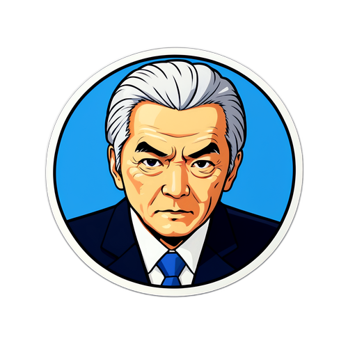 政治家としての二階堂信康のイラスト