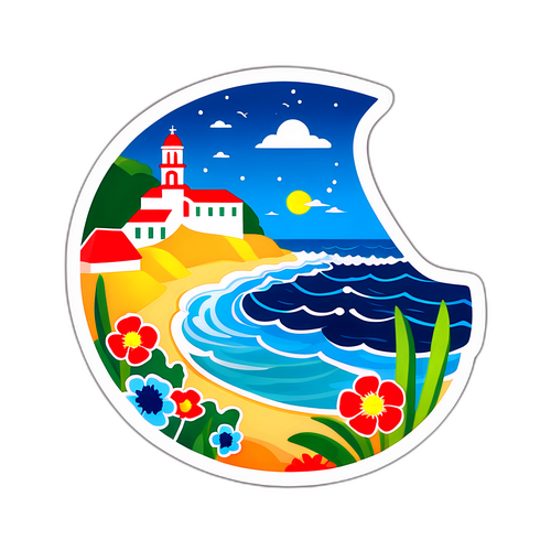 Portekiz'in Doğal Güzellikleri Sticker Tasarımı