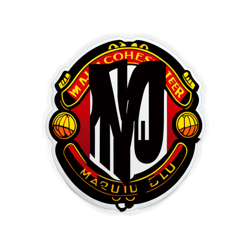 Desain Minimalis yang Memikat: Sticker 'MU' dengan Sentuhan Warna Klasik Manchester United!