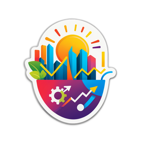 充滿活力的金融市場場景