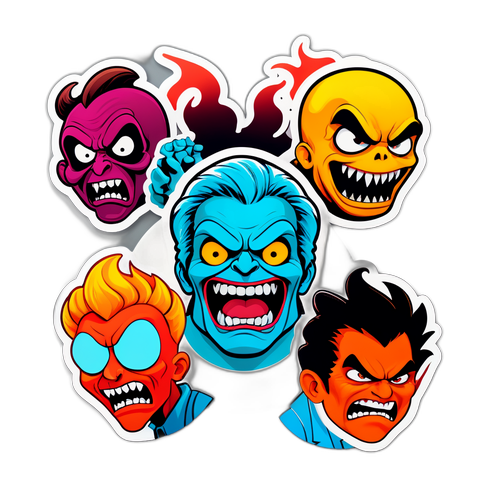 Pokoli rokonok matricák