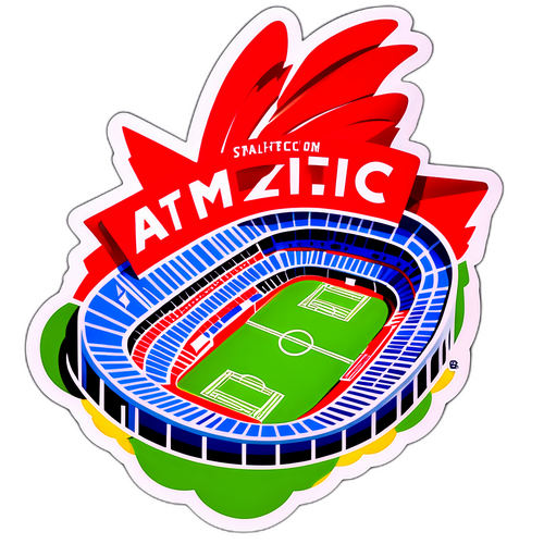 Atlético Madrids Stadion med Fylliga Fans