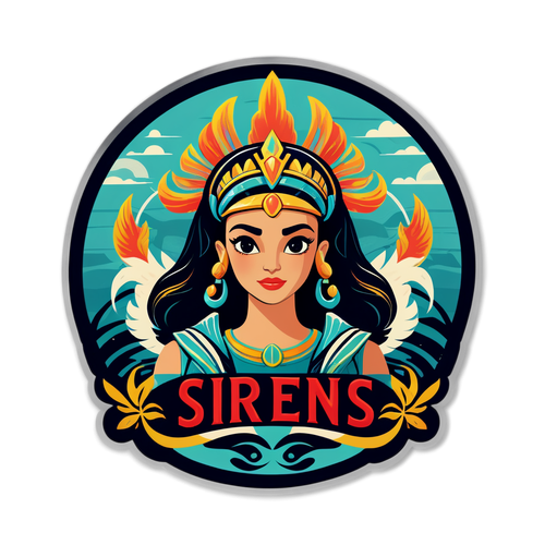 Retro-tema klistermærke for Sirens Netflix