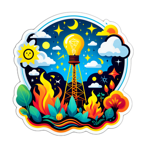 Тематичний графік для Запоріжжя з фантастичними елементами, що ілюструють життя без електрики