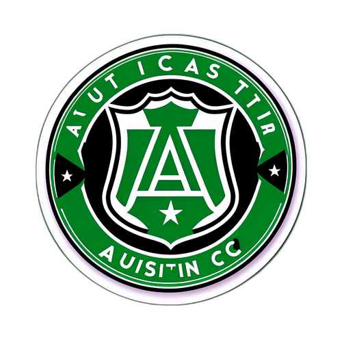 Diseño de una calcomanía con el logo de Austin FC