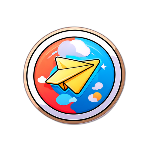 Αυτοκόλλητο με το λογότυπο του Telegram