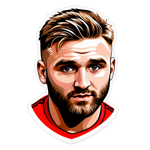Sticker chân dung Luke Shaw - Biểu tượng của đam mê bóng đá