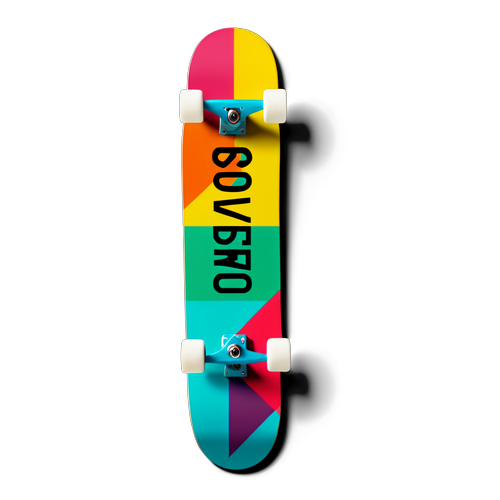 Entdecke das Ultimative Skateboard-Design: Lebendige Farben für Olympische Spiele-Fans!