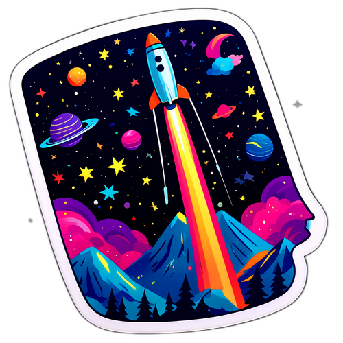 Artystyczne przedstawienie komety 3i Atlas śmigającej po gwiaździstym niebie