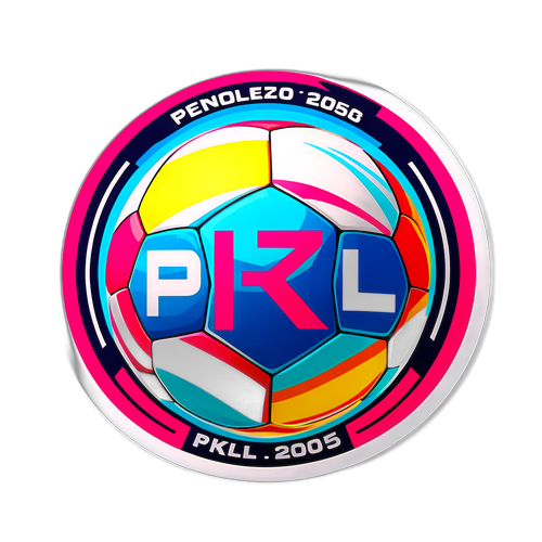 Stiker Bola Sepak Berwarna-warni