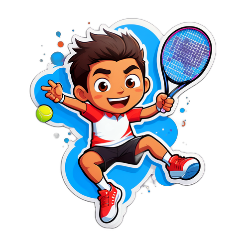 Masiglang Sticker ni Carlos Alcaraz sa Tennis