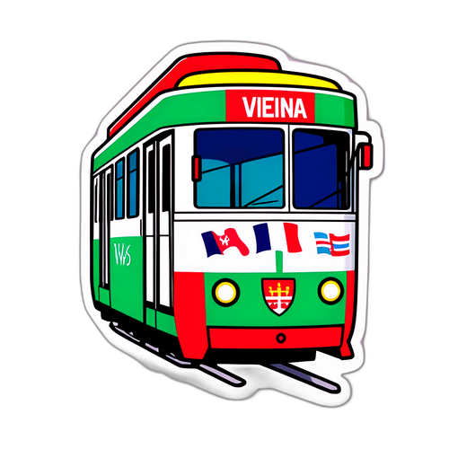 Aufkleber für die Wiener Linien Tram WM