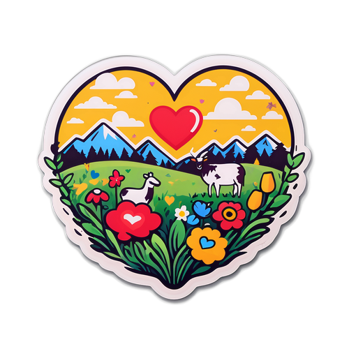 Sticker représentant "L'Amour est dans le Pré"