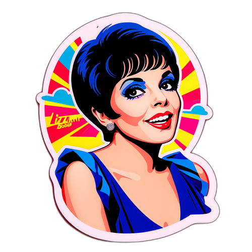 Adesivo in Stile Retro Ispirato a Liza Minnelli