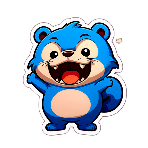 สติ๊กเกอร์ของตัวละครการ์ตูน 'Win sqweez animal'