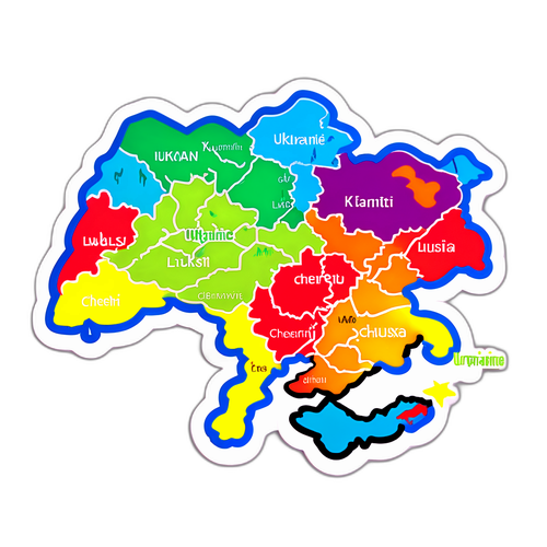 3D карта України з важливими містами