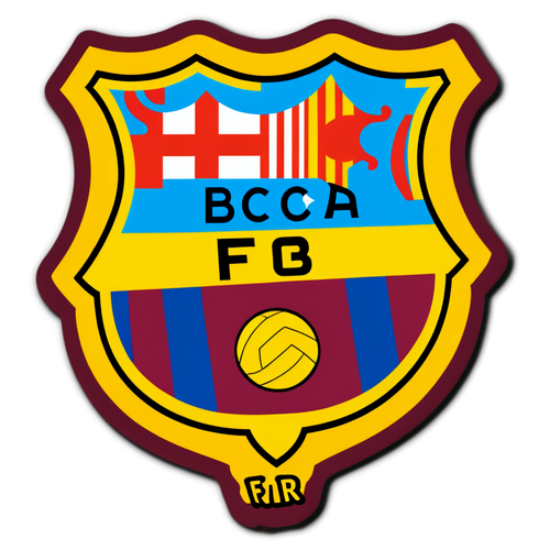 Minimalist Barcelona Crest Sticker