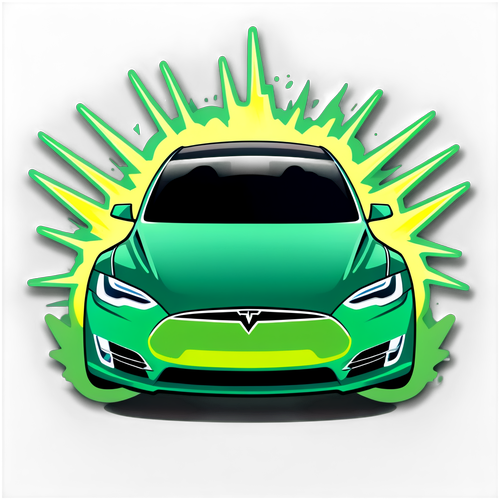 Fremtidens Energi: Tesla Sticker