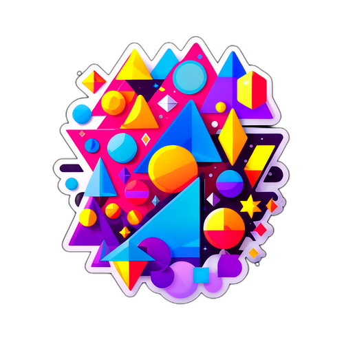 디지털 아트 영감을 받은 스티커