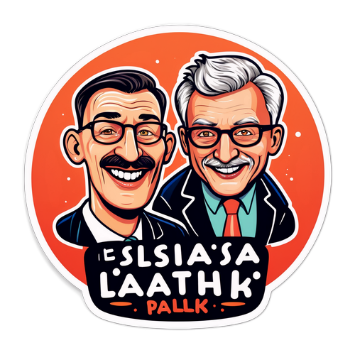 Humoros László Palik és András Stohl matricák