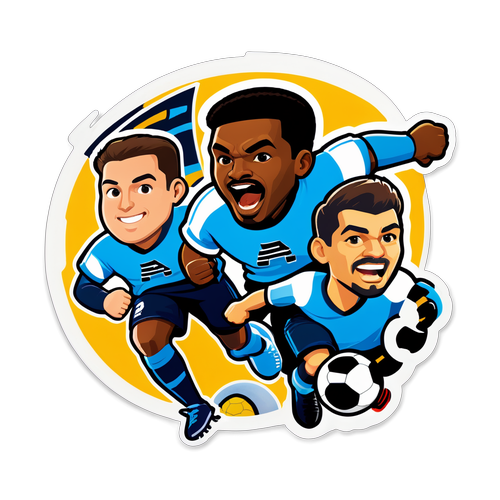 A Spor Logosu ile Futbol Temalı Sticker