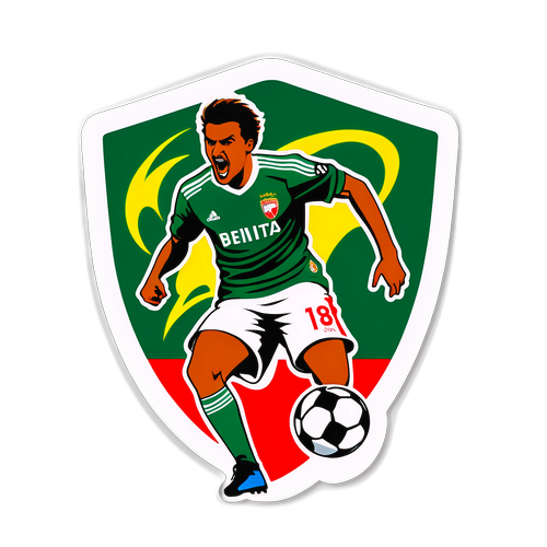 Aufkleber eines Fußballspielers im Benfica-Design