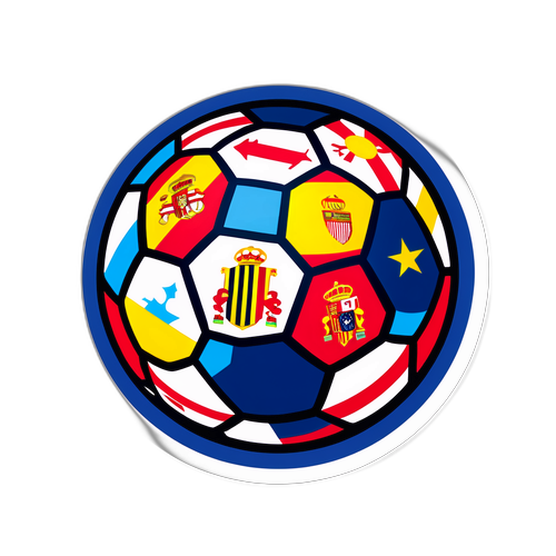 İspanya La Liga Sıralaması Futbol Topu Sticker Tasarımı