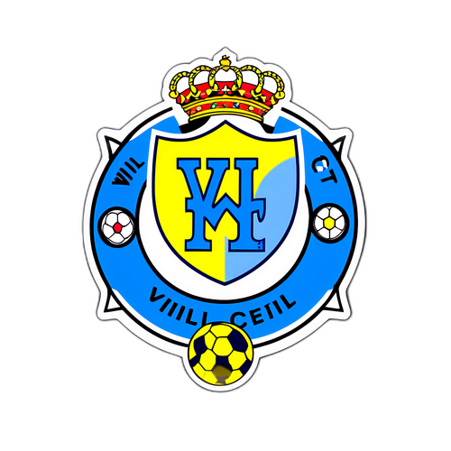 Samolepka fotbalových týmů Villarreal a Man City