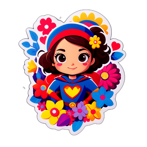 Наклейка с female героем, вдохновленная Petey Finn