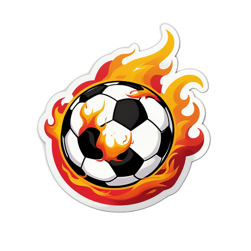 Stiker Kreatif Bola Sepak Berapi