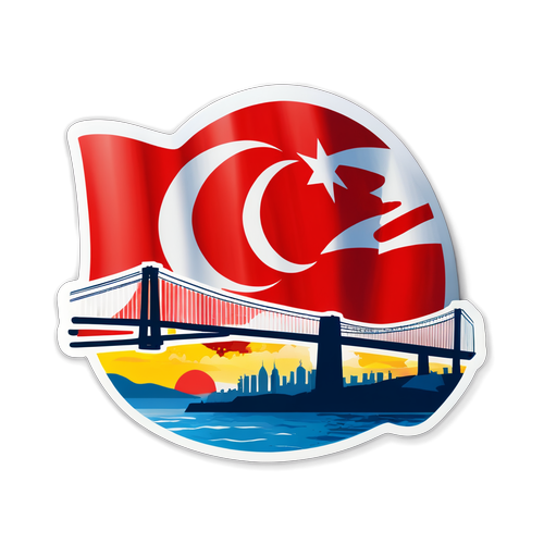 Entdecke das Herz der Türkei: Aufregung pur mit Flagge und Bosporus-Brücke!