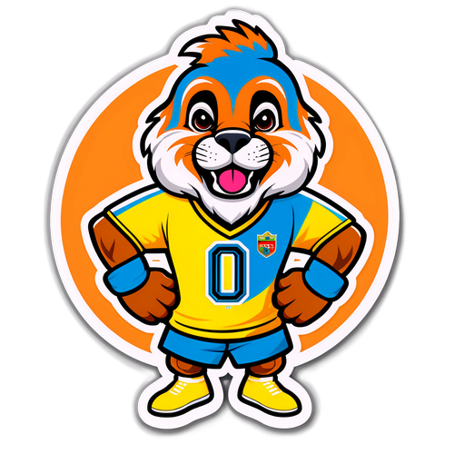 Mascote do Deportes Quindío em Pose Atlética