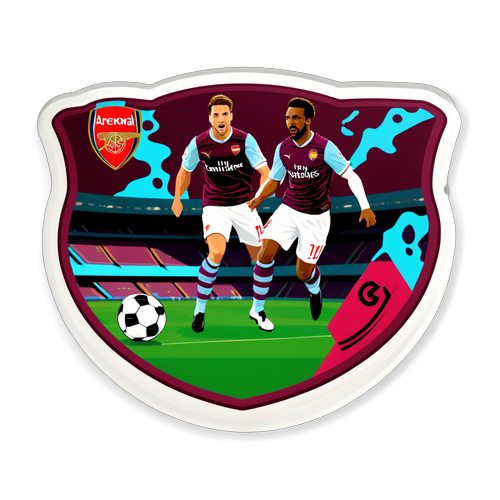 Sticker ya Soka ya Arsenal na Aston Villa