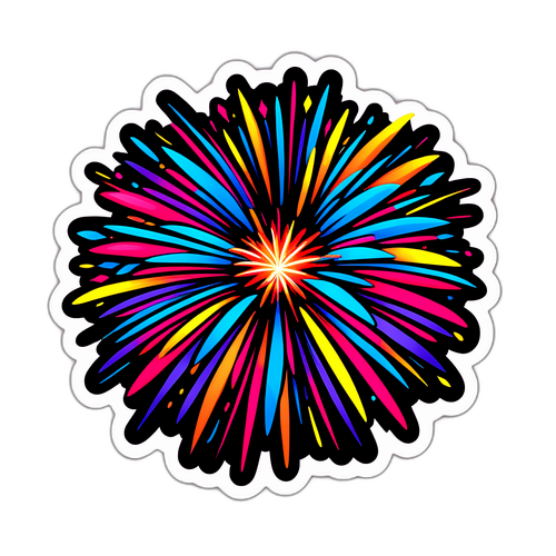 Autocollant d'explosion de feu d'artifice