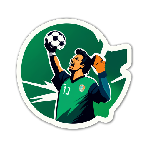 Sticker de la pasión por el fútbol con el logo de Aparecidense