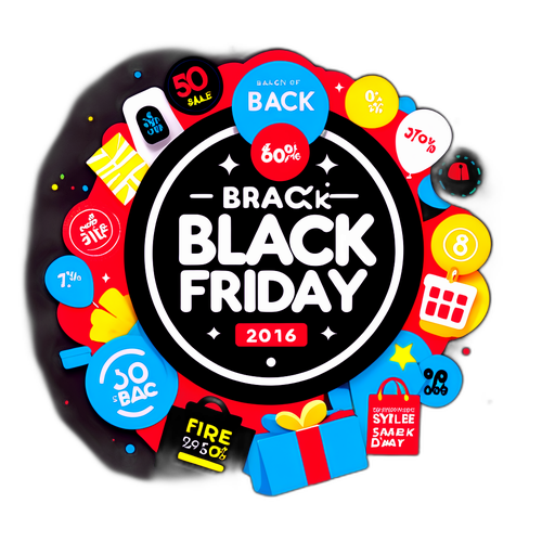 Autocollant annonçant le Black Friday