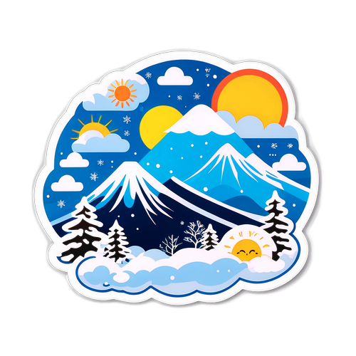 札幌の天候をテーマにしたステッカー