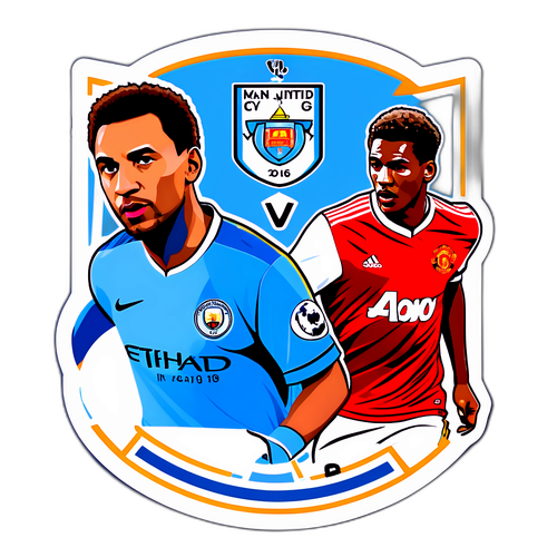 Sticker ya Michezo: Man City vs Man Utd