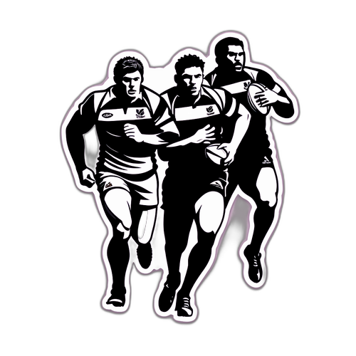 Silhouetten van Rugbyspelers