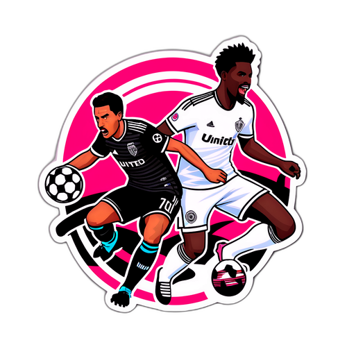 Sticker di una Partita di Calcio Dinamica tra DC United e Inter Miami