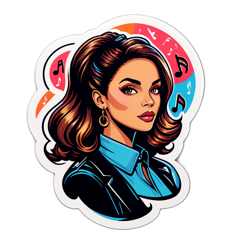Chic Musical Vibes Sticker