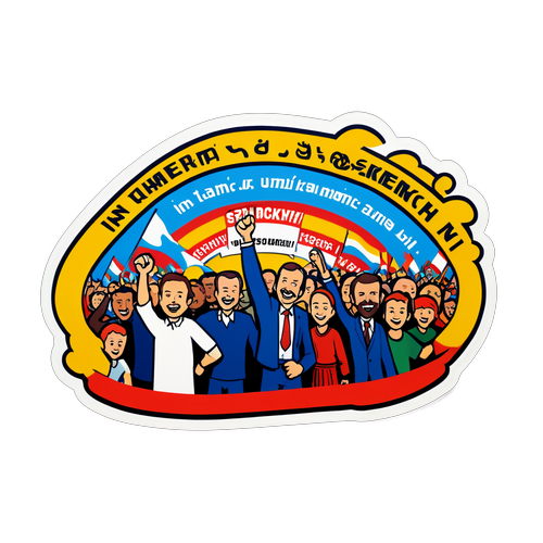 Marsz Trzaskowskiego z napisem "W jedności siła!"