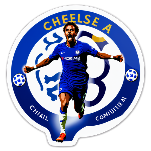 Chelsea FC Goal Celebration Sticker: Capture Your Passion in Iconic Blue!