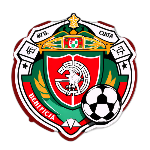 Benfica-Logo mit Prominenten und Fußball