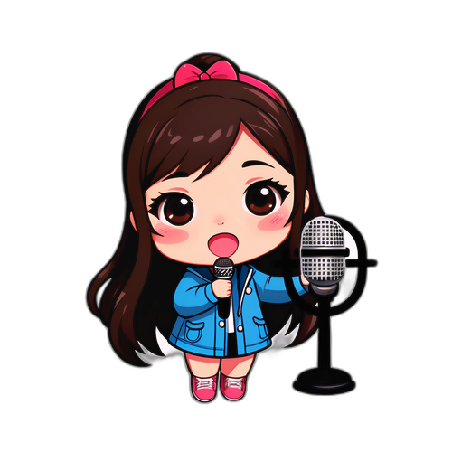 Watak Chibi Comel Bae Suzy dengan Mikrofon