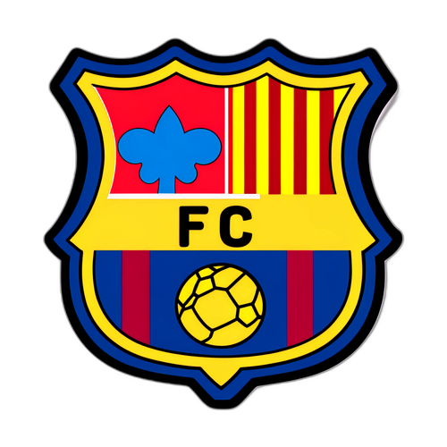 Reka Bentuk Stiker Bergaya dengan Logo FC Barcelona