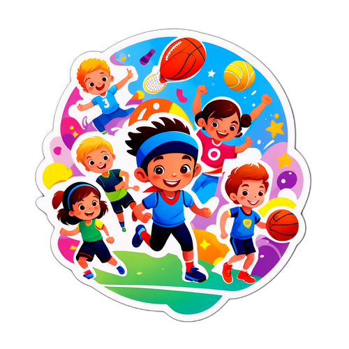 Những hình dán khuyến khích trẻ em tham gia thể thao