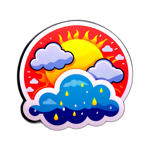 多彩天氣圖標貼紙