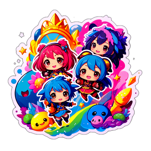 Autocollant mignon et amusant de l'anime 'Bri'